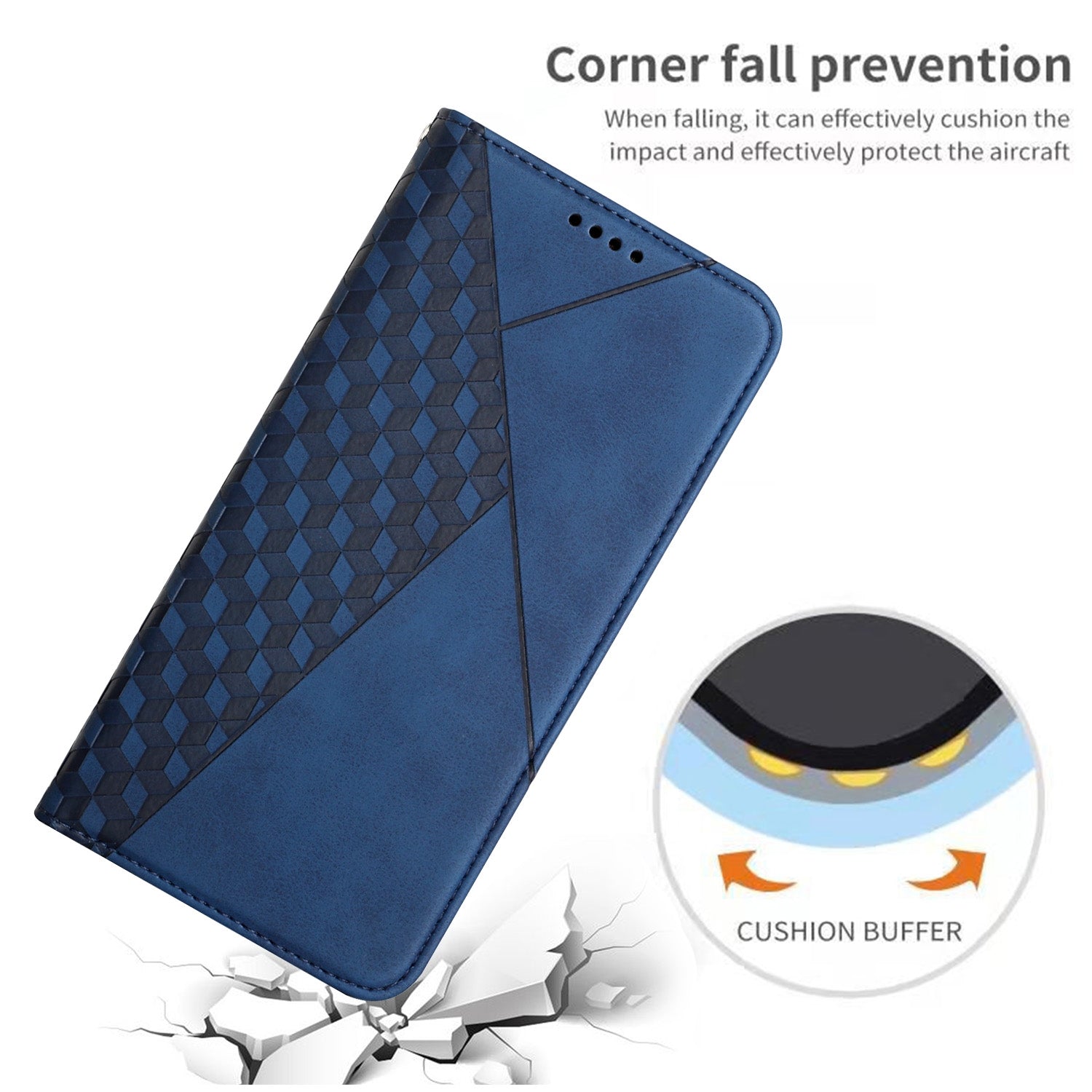 For Redmi 14C 4G Diamond Splicing Skin Feel Magnetic Leather Phone Case(Blue)