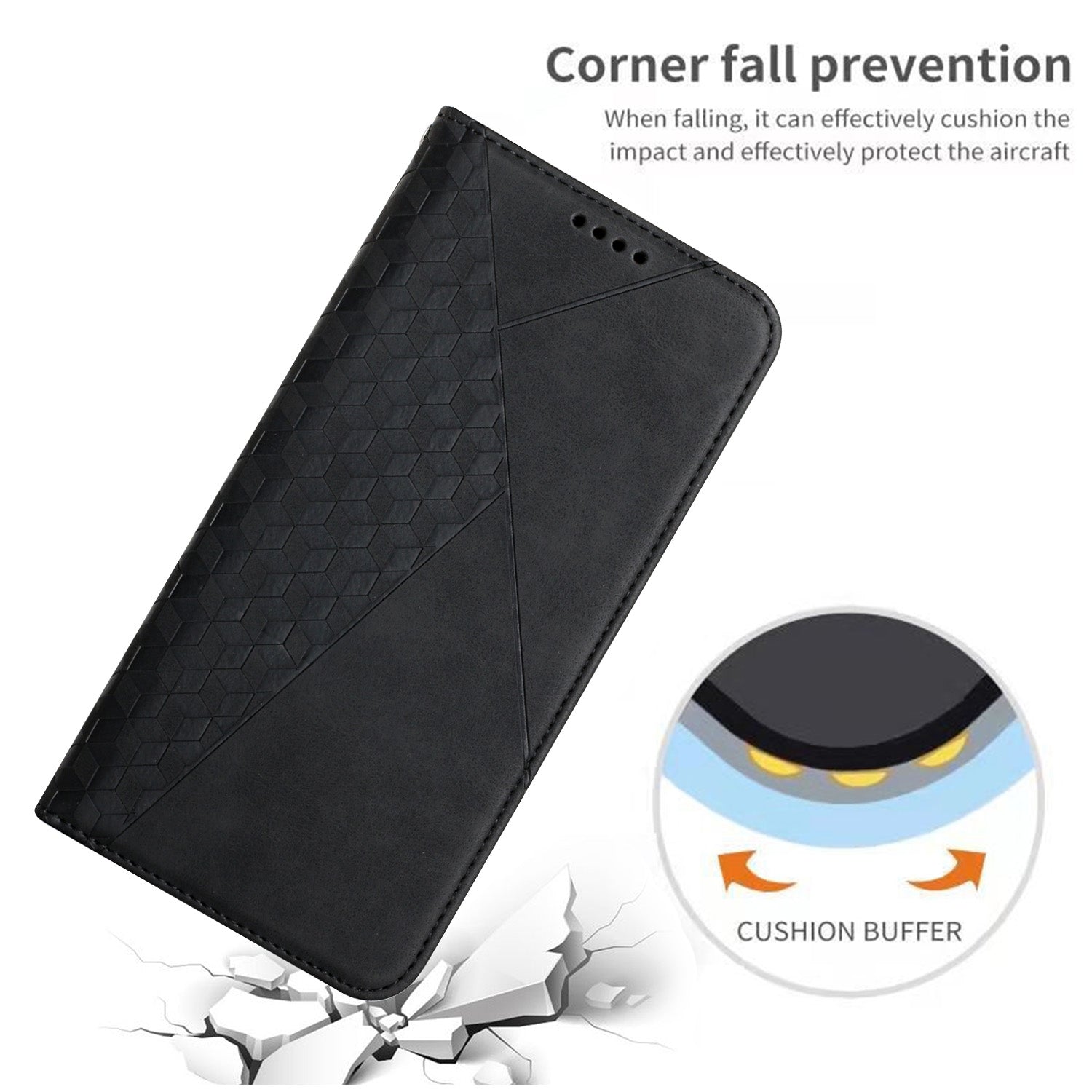 For Redmi 14C 4G Diamond Splicing Skin Feel Magnetic Leather Phone Case(Black)