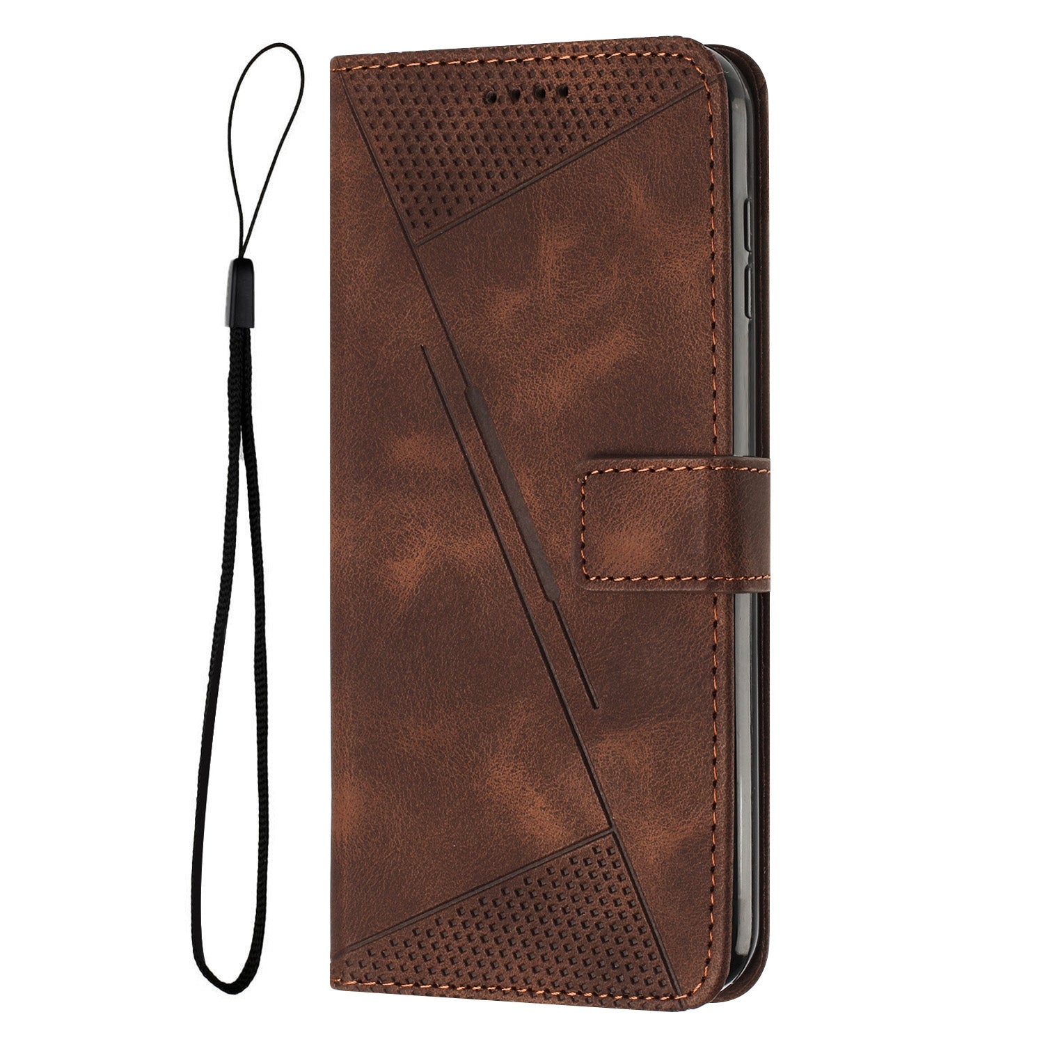 For Redmi 14C 4G Dream Triangle Leather Phone Case(Brown)