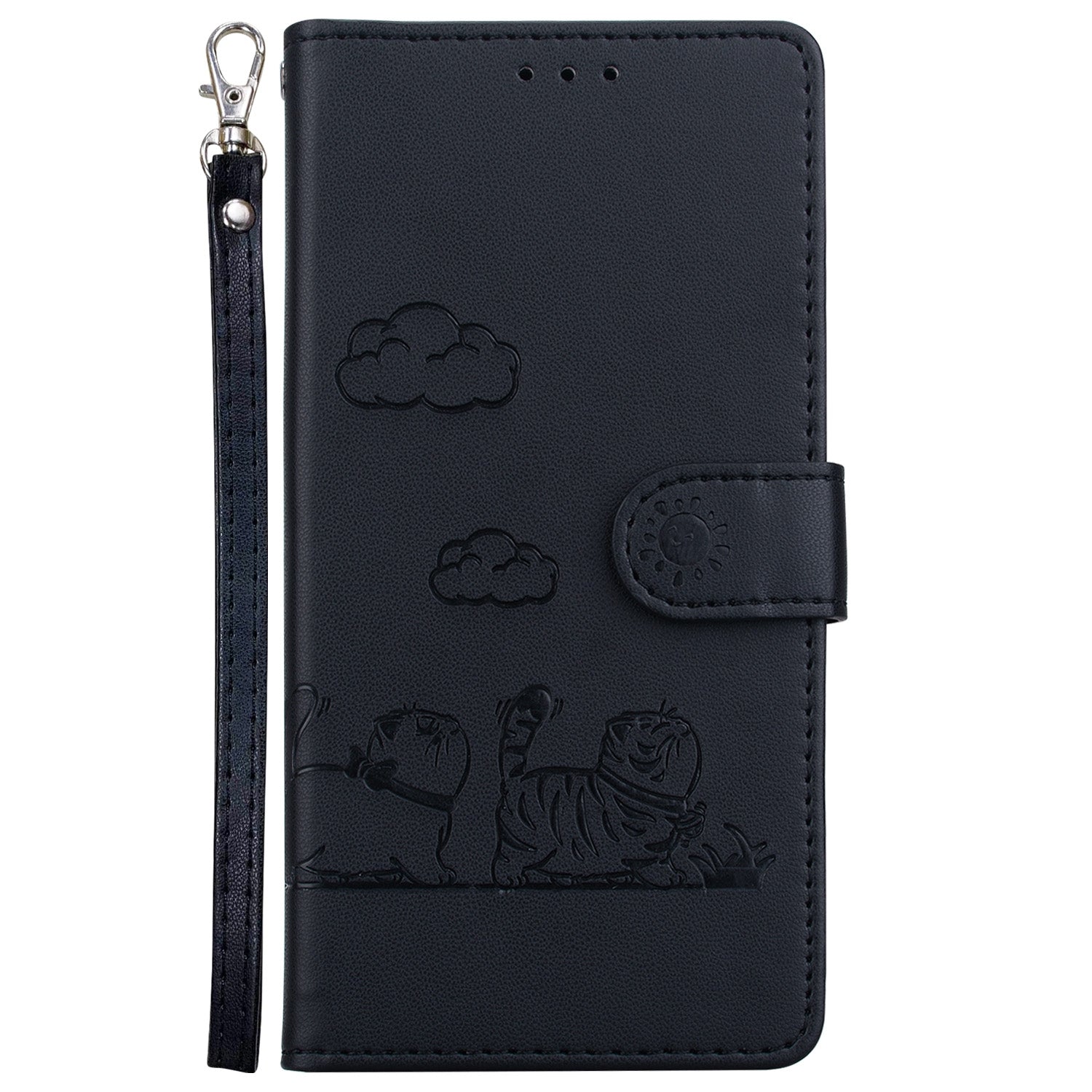 For Redmi 14C 4G Cute Cats RFID Leather Phone Case(Black)