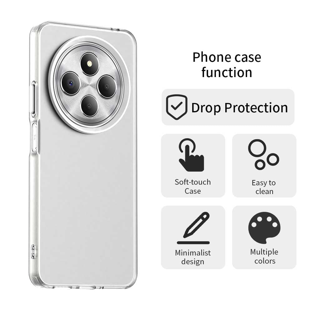 For Redmi 14C 4G Candy PC Hybrid TPU Shockproof Phone Case(White)