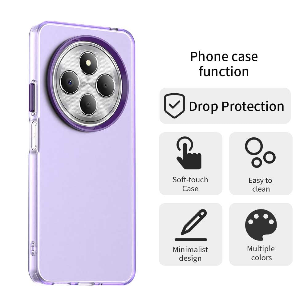 For Redmi 14C 4G Candy PC Hybrid TPU Shockproof Phone Case(Purple)