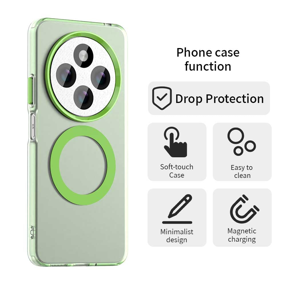 For Redmi 14C 4G Candy Magsafe PC Hybrid TPU Phone Case(Green)