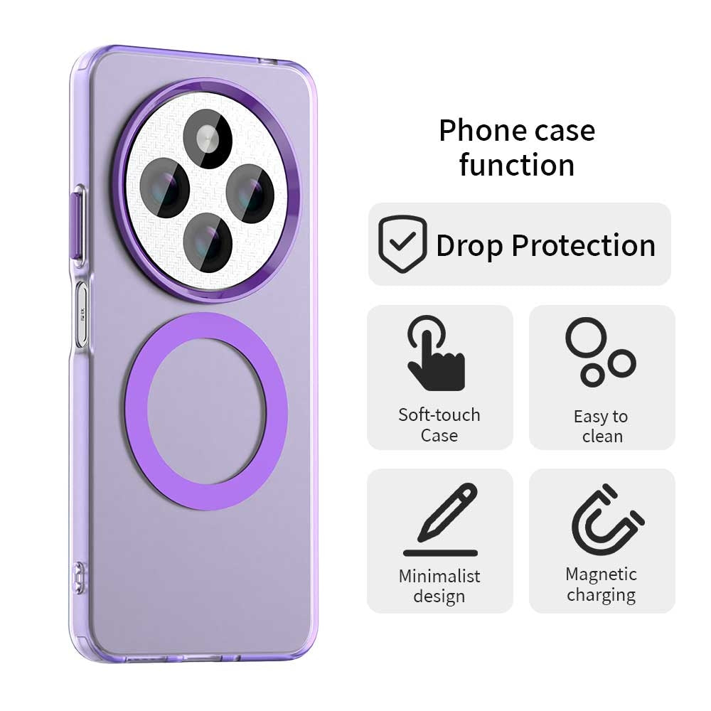 For Redmi 14C 4G Candy Magsafe PC Hybrid TPU Phone Case(Purple)