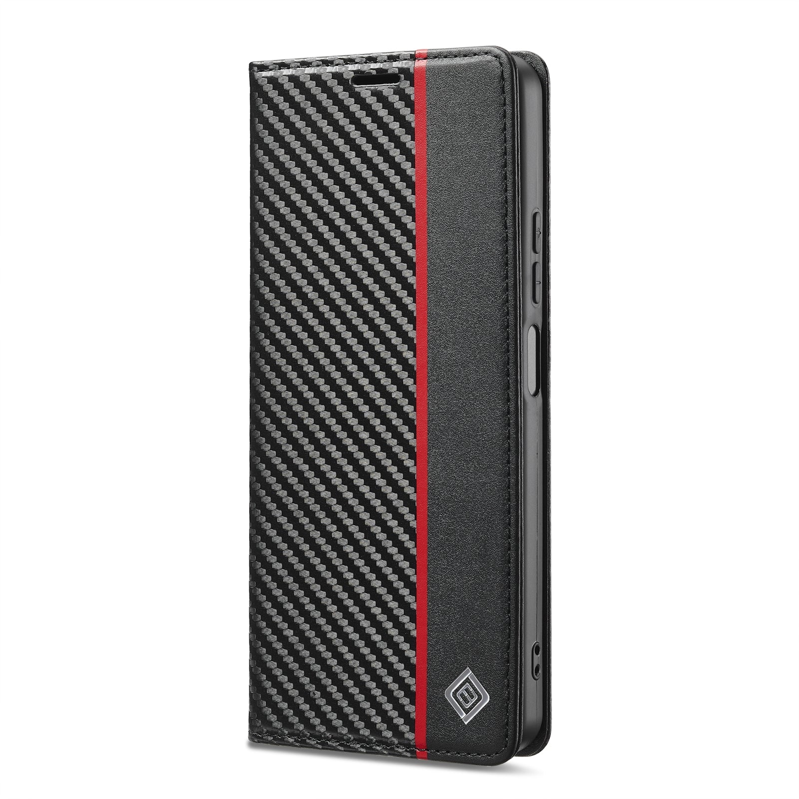 For Redmi 14C 4G LC.IMEEKE Carbon Fiber Texture Flip Leather Phone Case(Vertical Black)