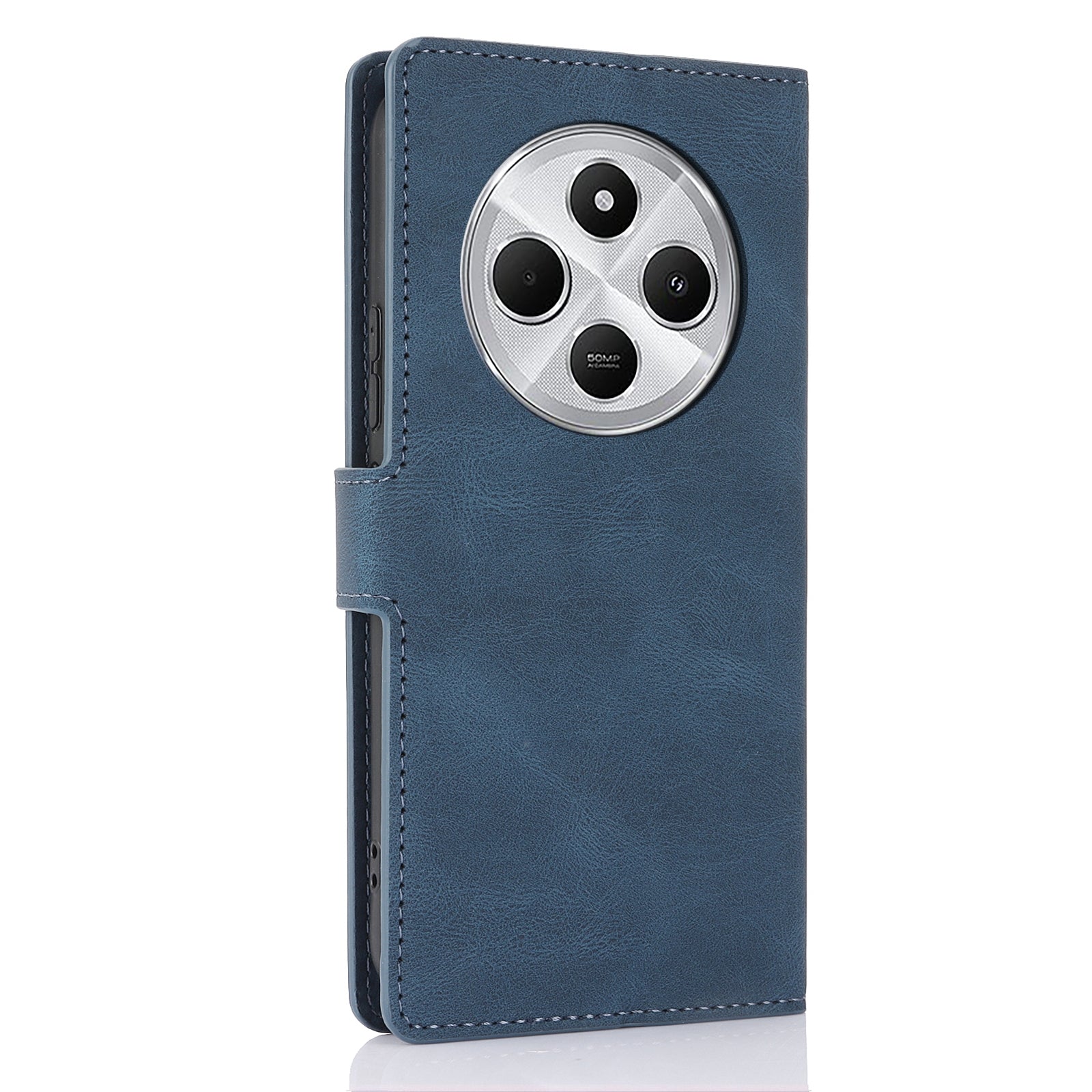 For Redmi 14C 4G Fantasy Skin-feel Calfskin Texture Leather Phone Case(Blue)