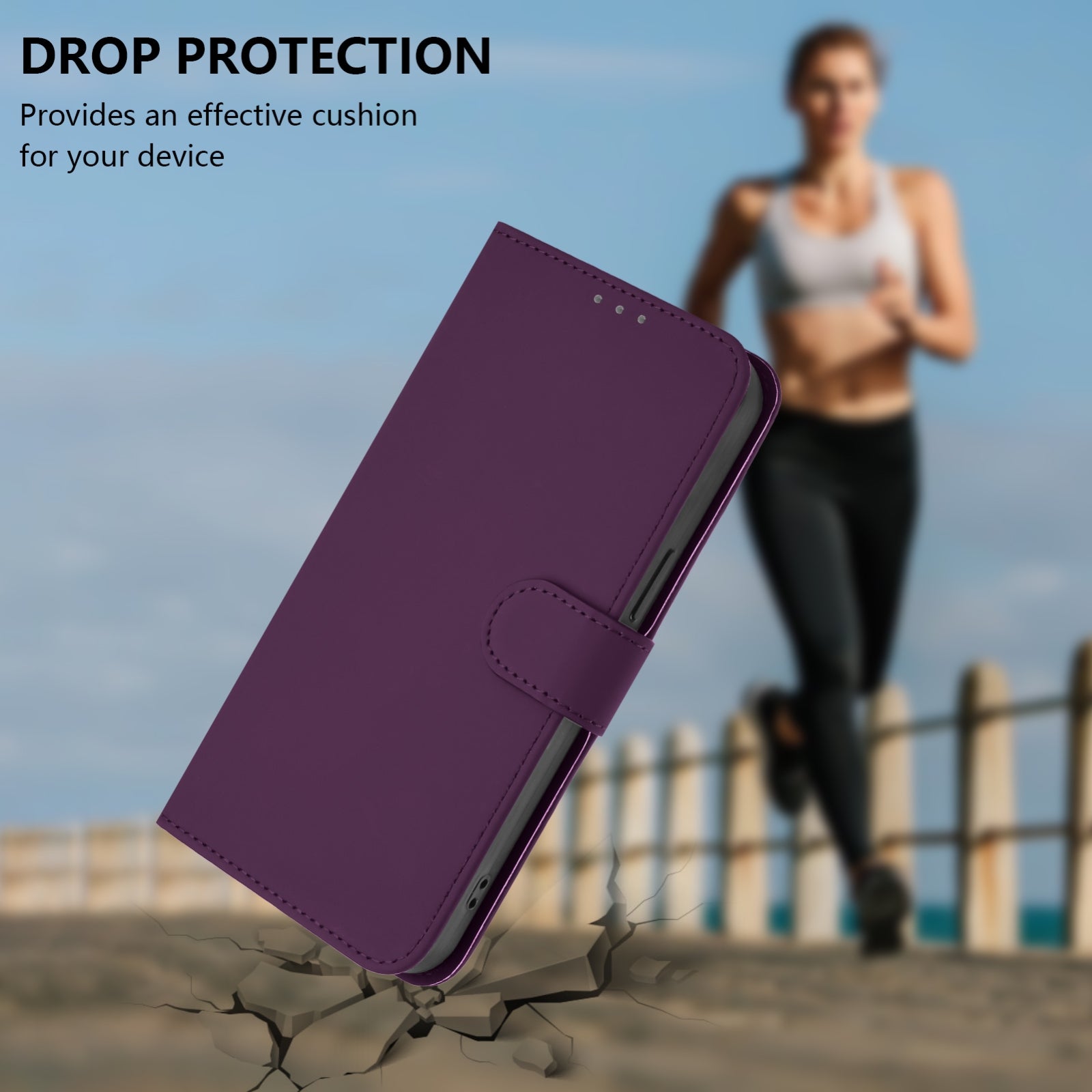 For Redmi 14C 4G Skin Feel Solid Color Leather Phone Case with Lanyard(Violet)