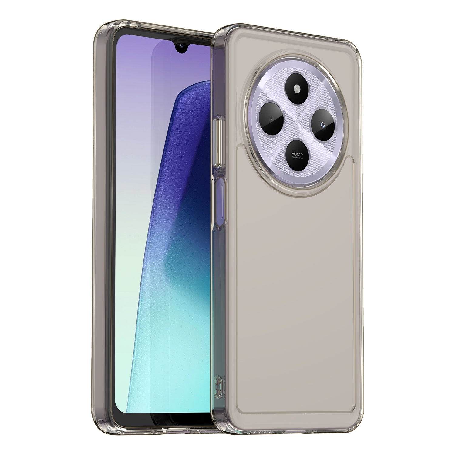 For Redmi 14C 4G Candy Series TPU Phone Case(Transparent Grey)