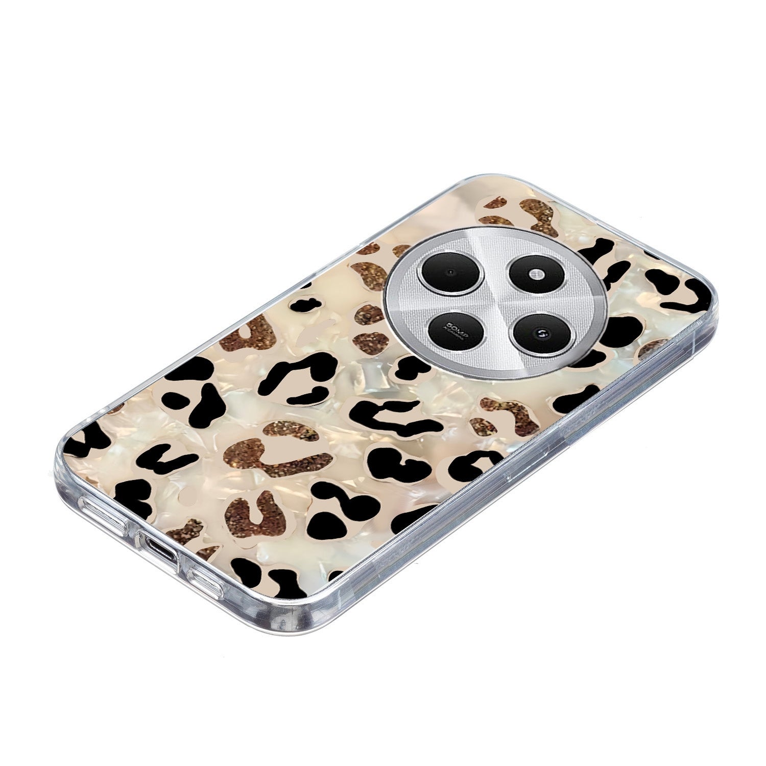 For Redmi 14C 4G Colorful Painting Pattern TPU Phone Case(Leopard)