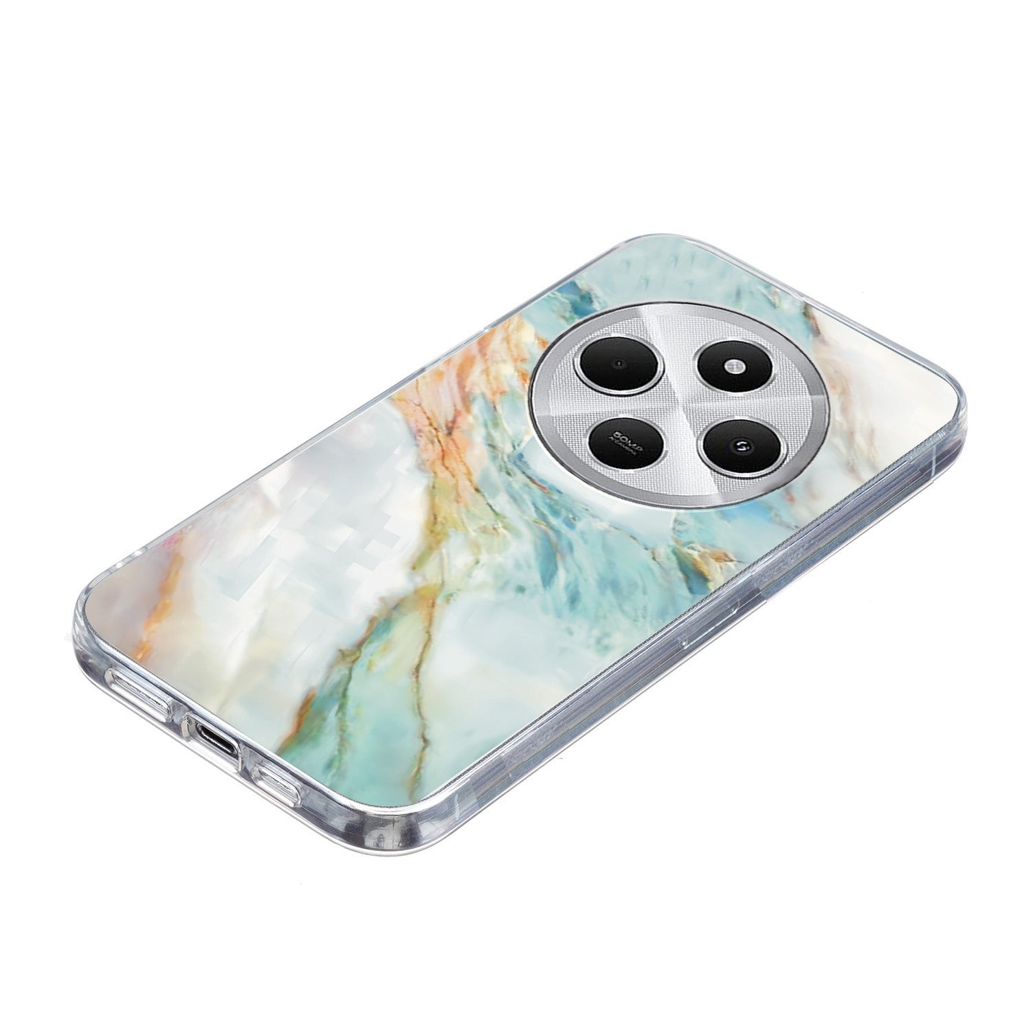 For Redmi 14C 4G Colorful Painting Pattern TPU Phone Case(Marble)