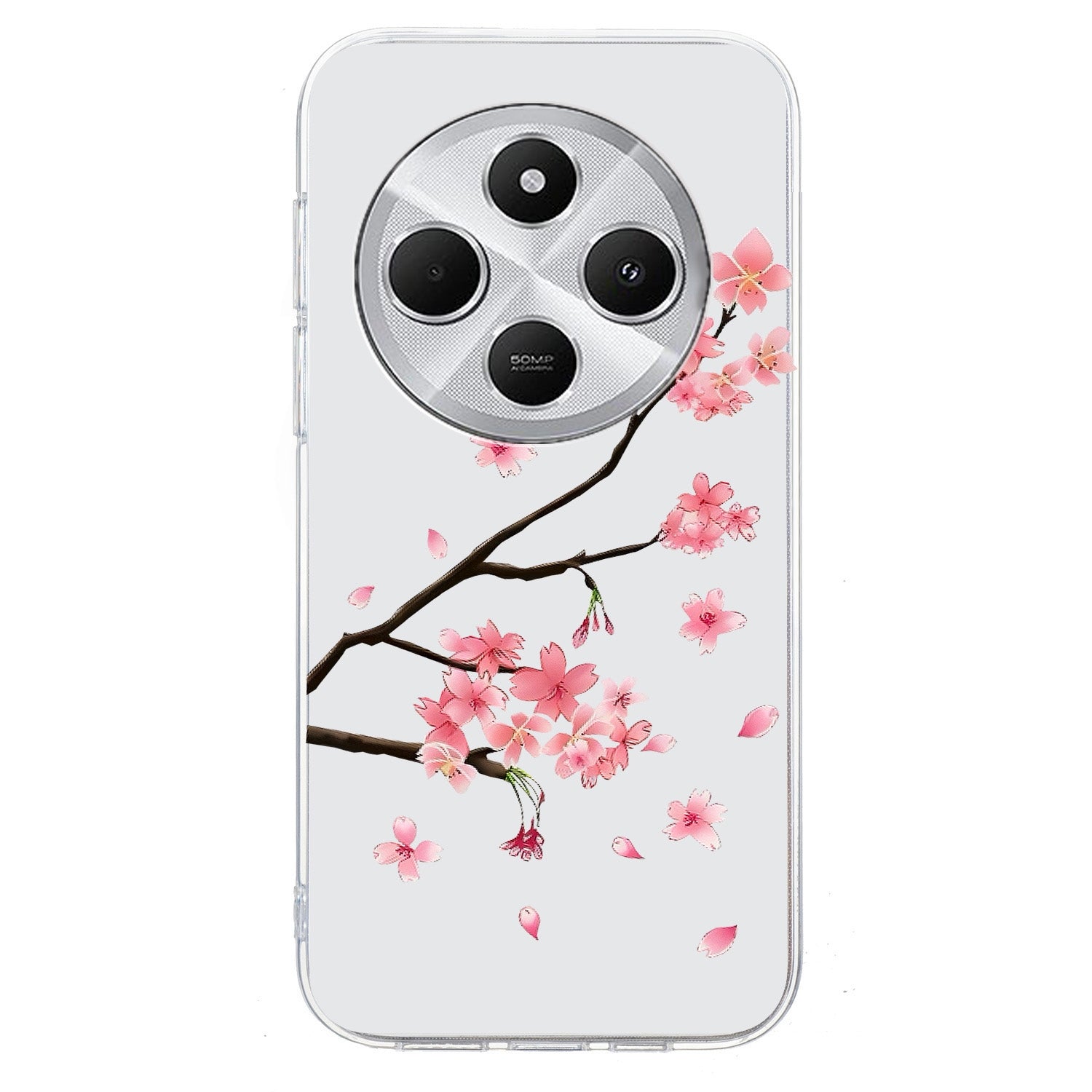 For Redmi 14C 4G Colorful Painting Pattern TPU Phone Case(Plum Blossom)