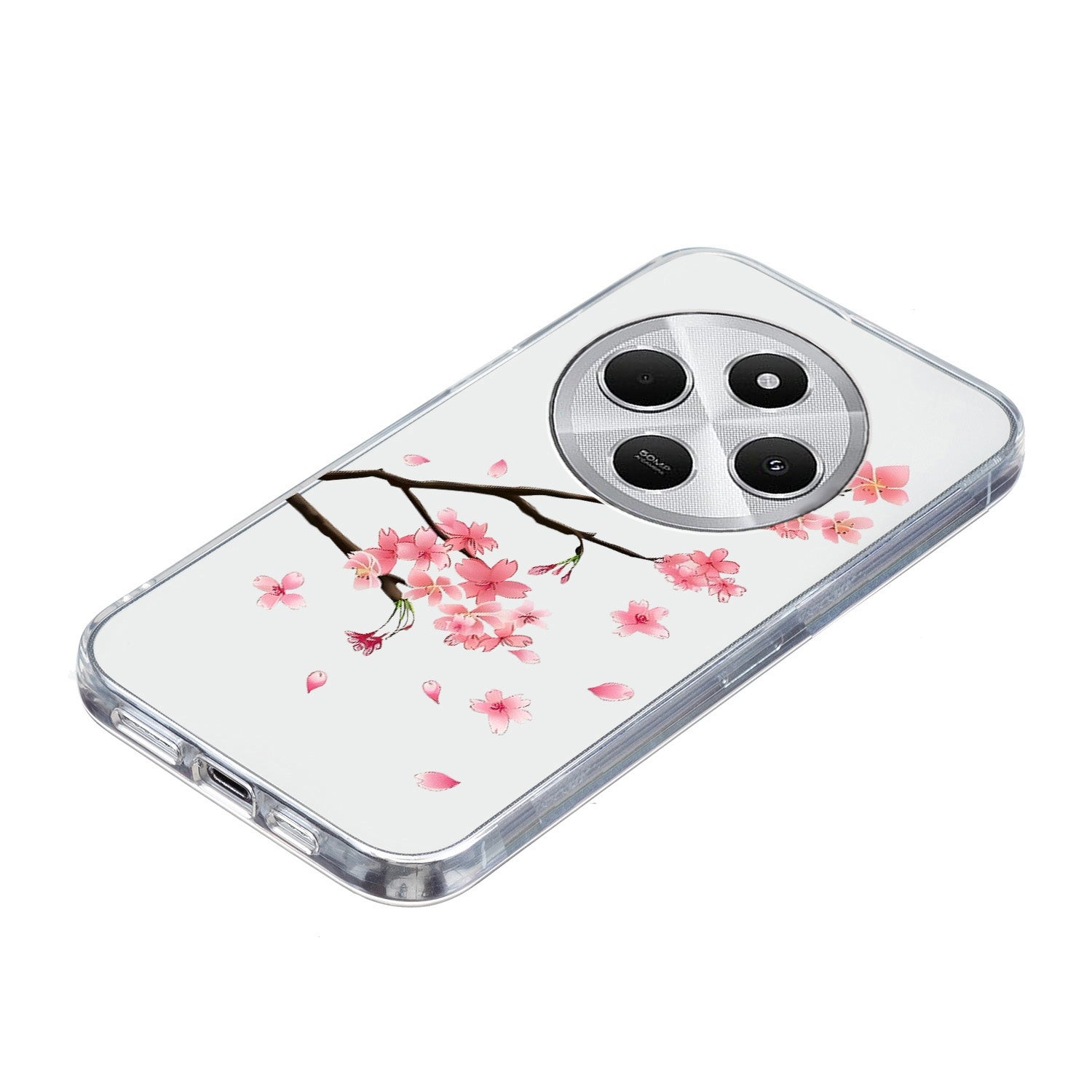 For Redmi 14C 4G Colorful Painting Pattern TPU Phone Case(Plum Blossom)