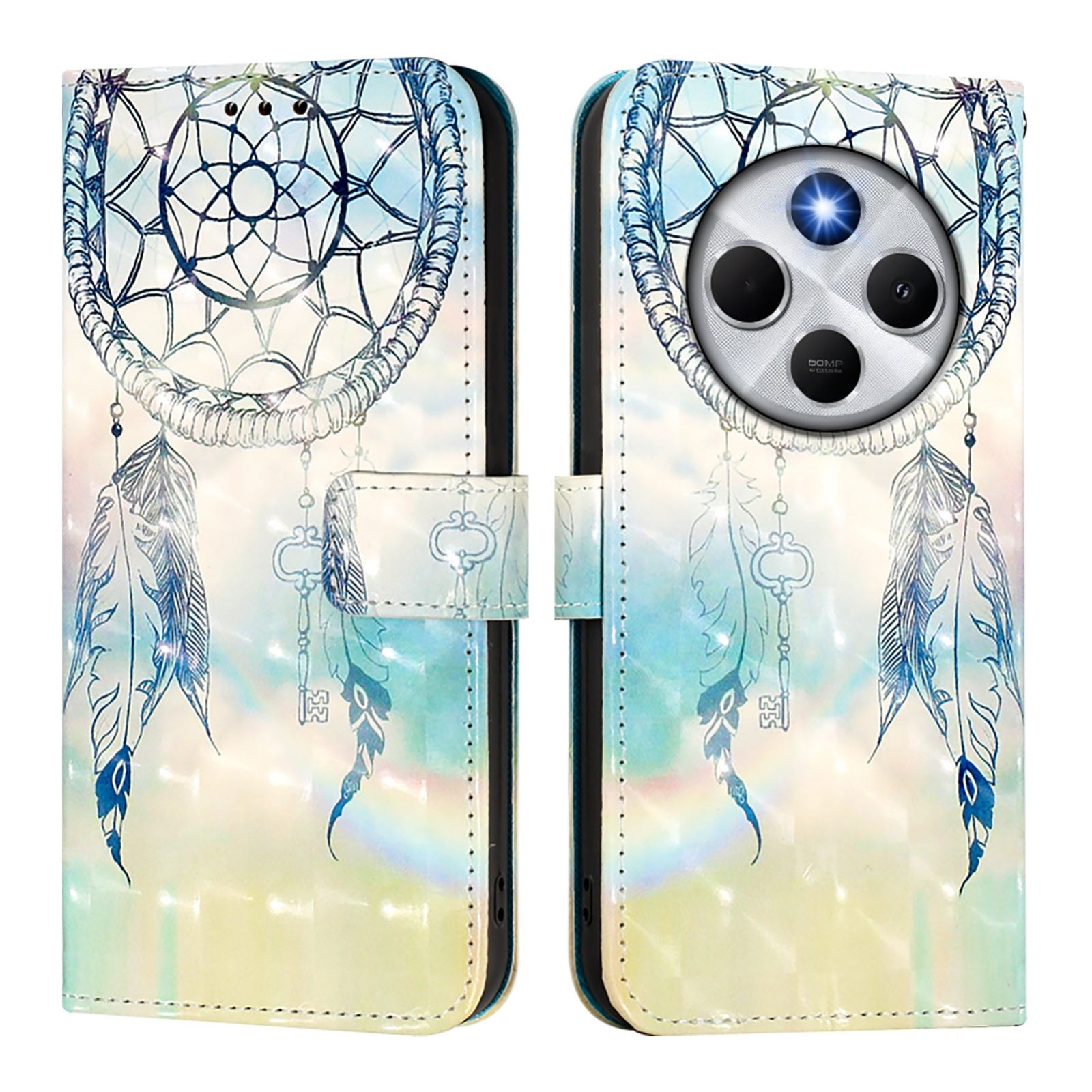 For Redmi 14C 4G 3D Painting Horizontal Flip Leather Phone Case(Dream Wind Chimes)