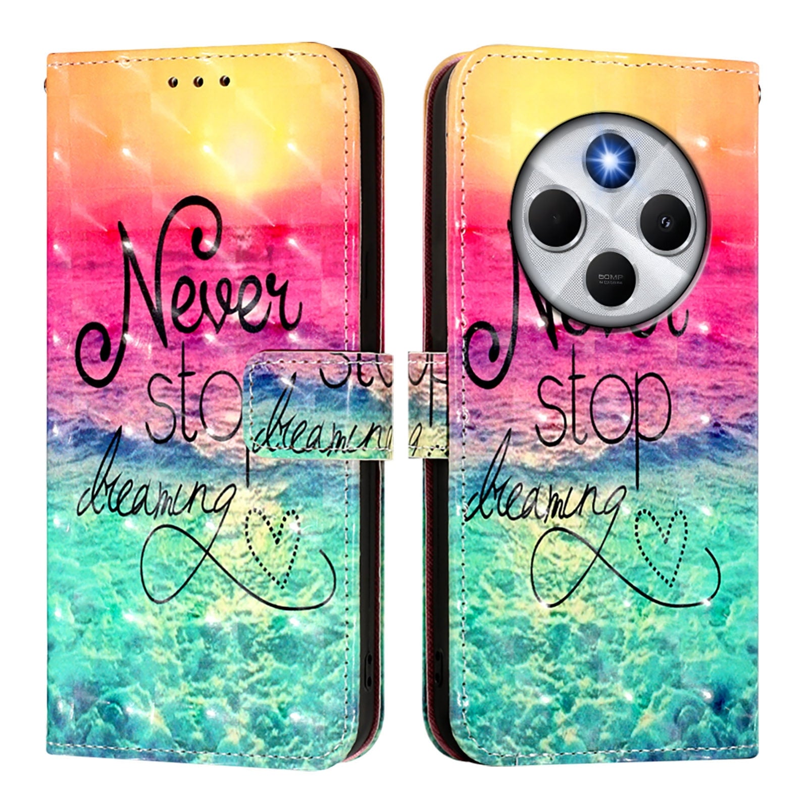 For Redmi 14C 4G 3D Painting Horizontal Flip Leather Phone Case(Chasing Dreams)