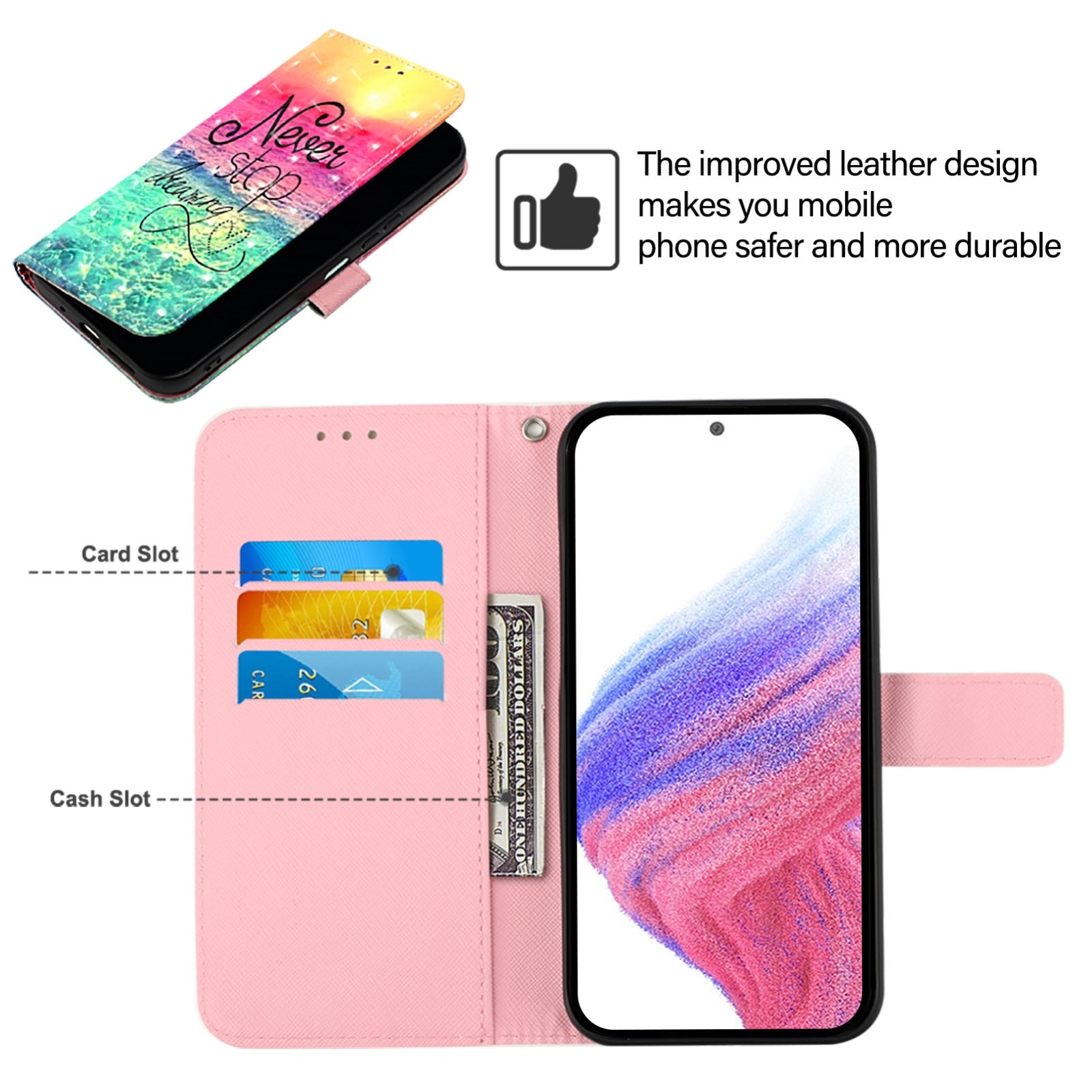 For Redmi 14C 4G 3D Painting Horizontal Flip Leather Phone Case(Chasing Dreams)