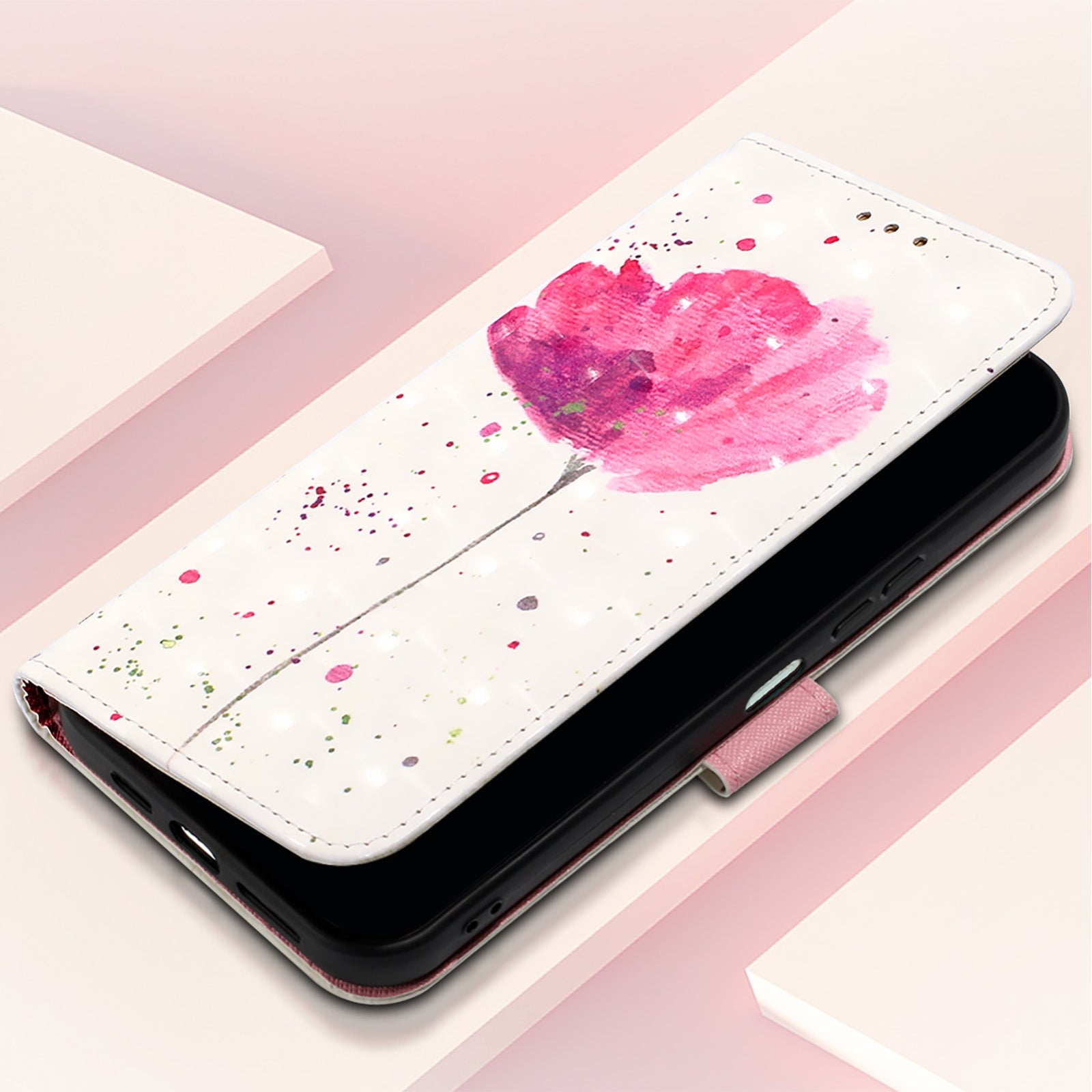 For Redmi 14C 4G 3D Painting Horizontal Flip Leather Phone Case(Flower)