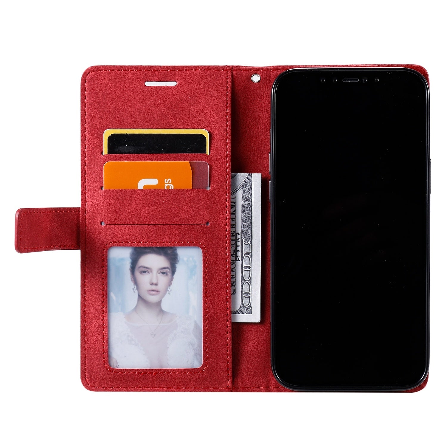 For Redmi 14C 4G Skin Feel Splicing Leather Phone Case(Red)