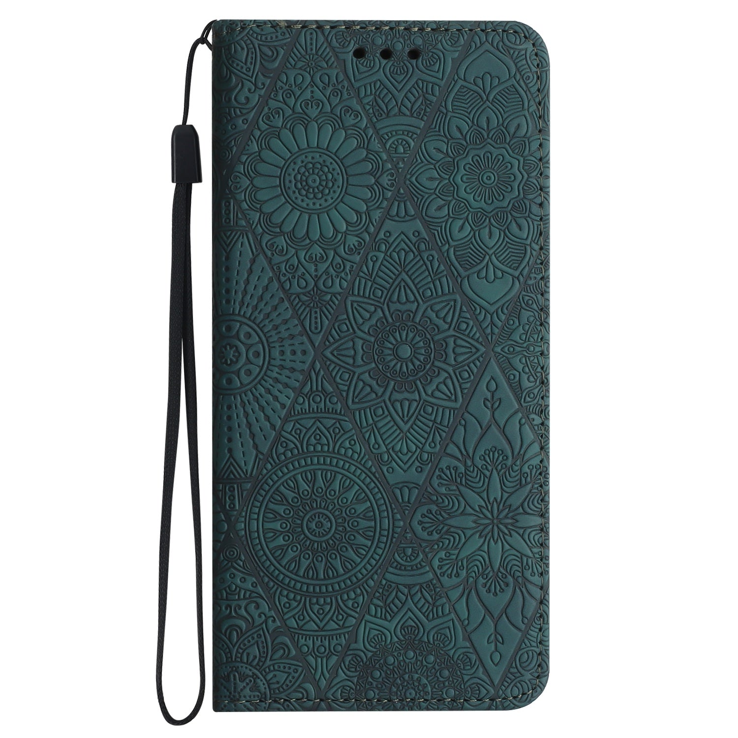 For Redmi 14C 4G Ethnic Embossed Adsorption Leather Phone Case(Blue)