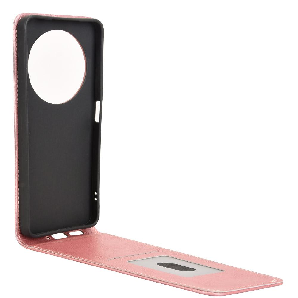 For Redmi 14C 4G / 14R 5G Magnetic Vertical Flip Leather Phone Case(Rose Gold)