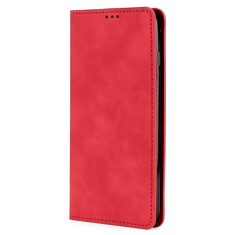 For Redmi 14C 4G Skin Feel Magnetic Leather Phone Case(Red)