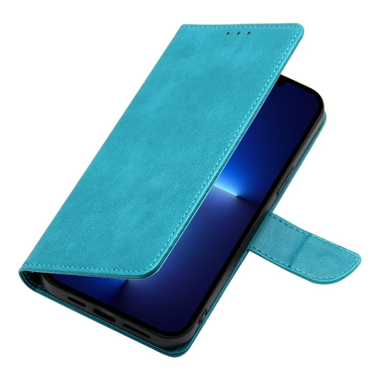 For Redmi 14C 4G Calf Texture Buckle Flip Leather Phone Case(Light Blue)