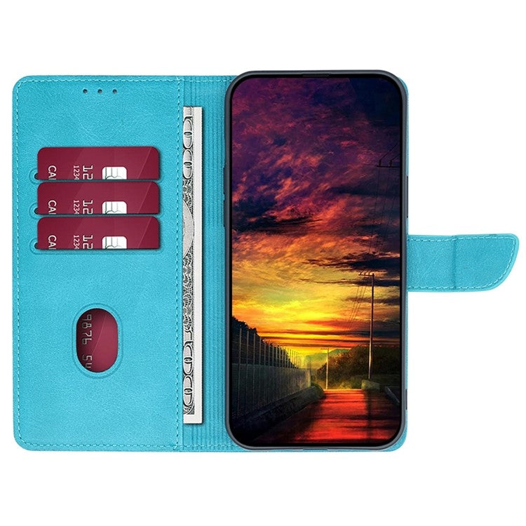 For Redmi 14C 4G Calf Texture Buckle Flip Leather Phone Case(Light Blue)