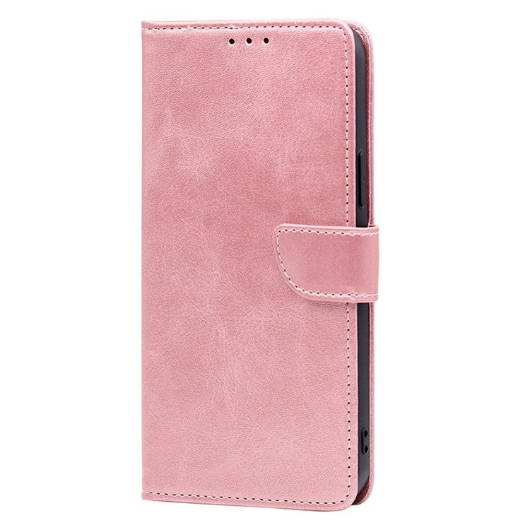 For Redmi 14C 4G Calf Texture Buckle Flip Leather Phone Case(Rose Gold)