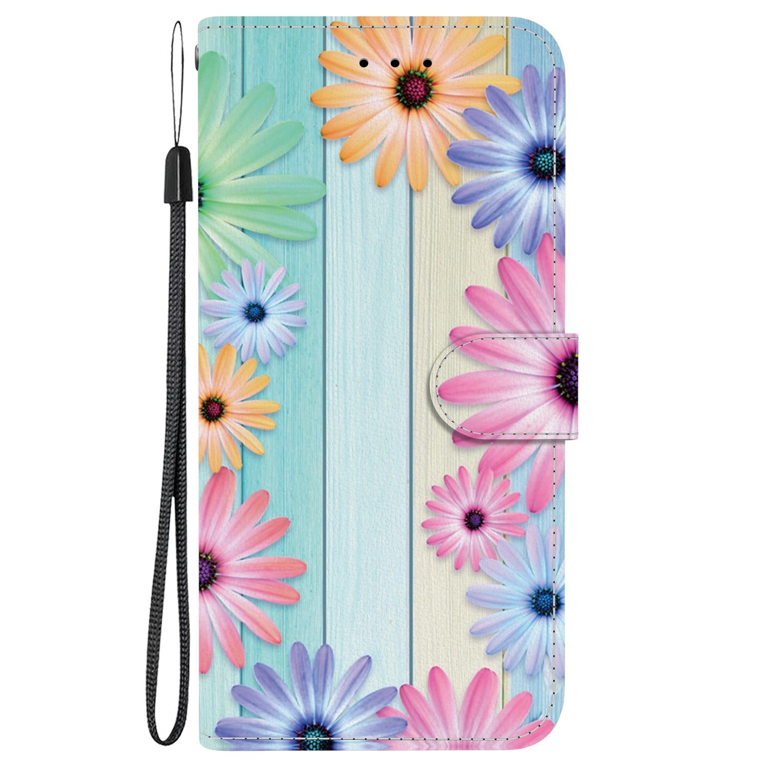 For Redmi 14C 4G Crystal Texture Colored Drawing Leather Phone Case(Sunflowers)