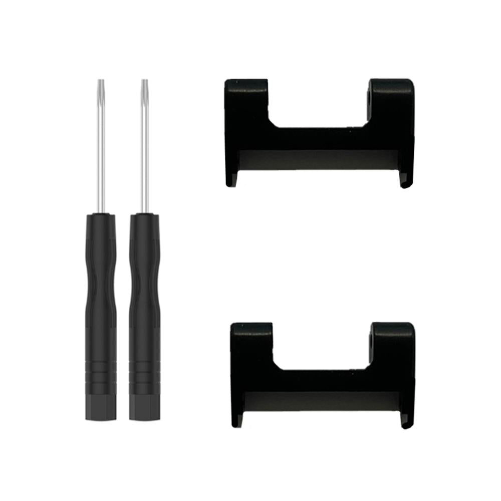For Amazfit T-Rex 1 Pair Metal Watch Band Connector with Screwdriver Black