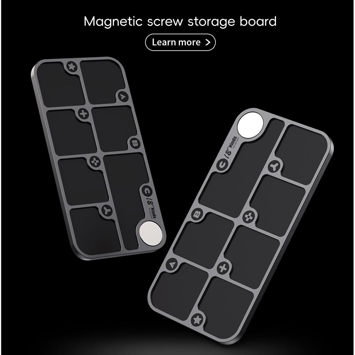 18 Kinds 7-Zone Alloy Magnetic Combination Screw Storage Pad