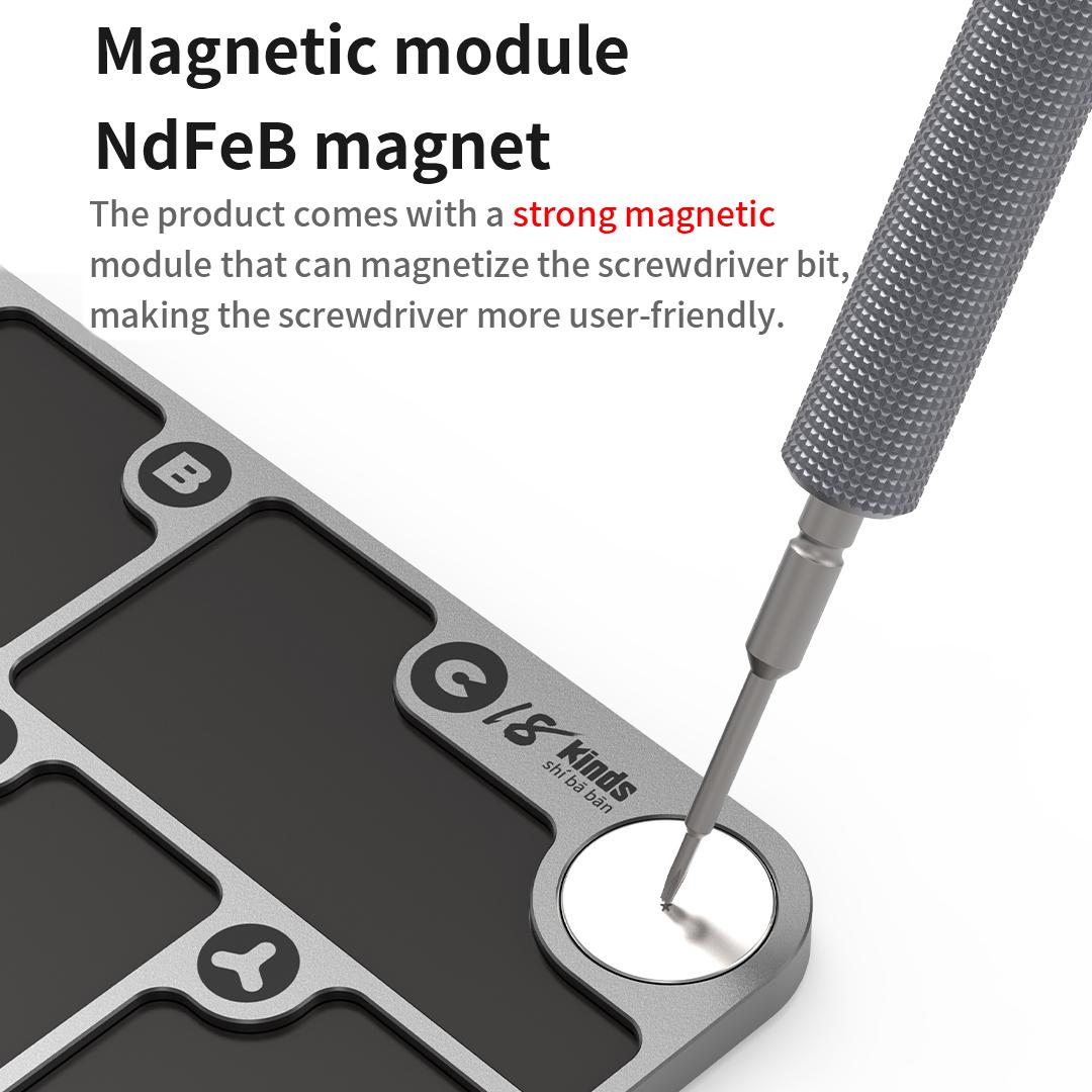 18 Kinds 7-Zone Alloy Magnetic Combination Screw Storage Pad