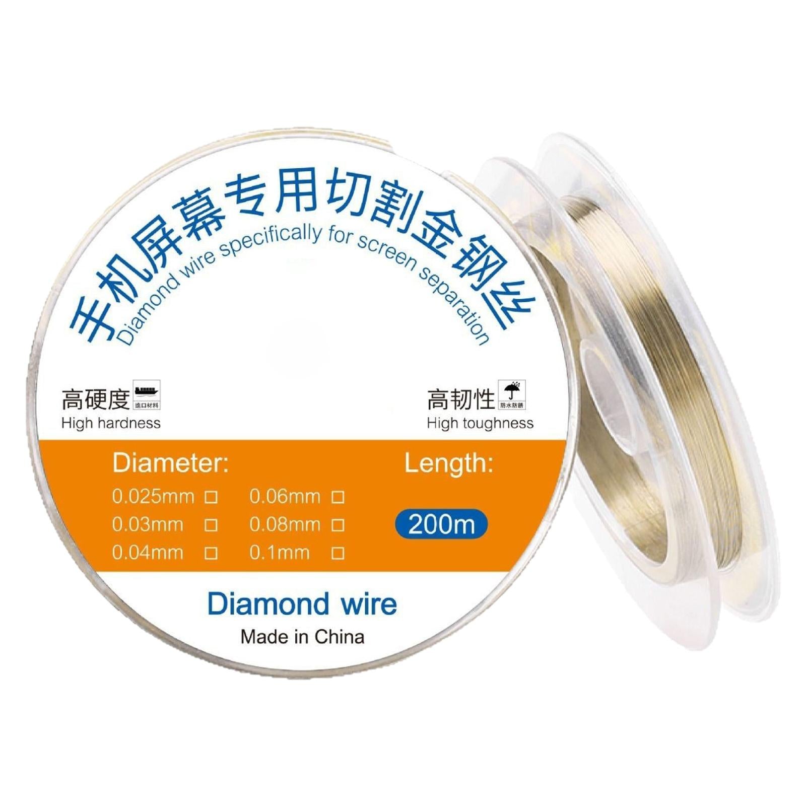 200m Screen Separation Specifically Diamond Cutting Wire, Diameter:0.08mm