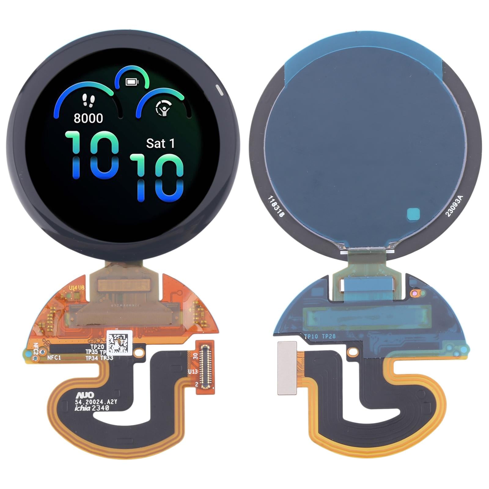 For Garmin Vivoactive 6 LCD Screen with Digitizer Full Assembly, Without NFC Sticker