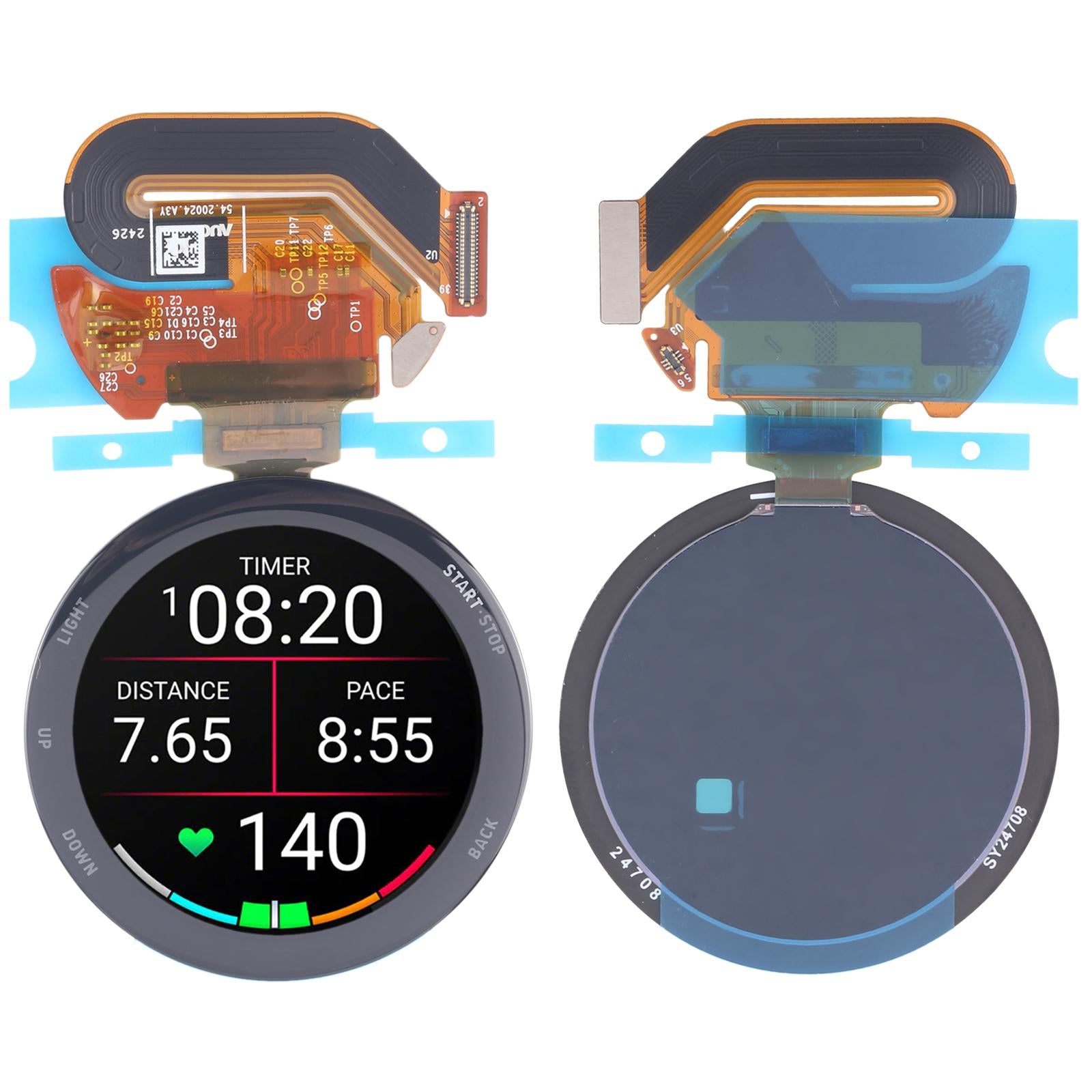 For Garmin Forerunner 265 46mm LCD Screen with Digitizer Full Assembly, Without NFC Sticker