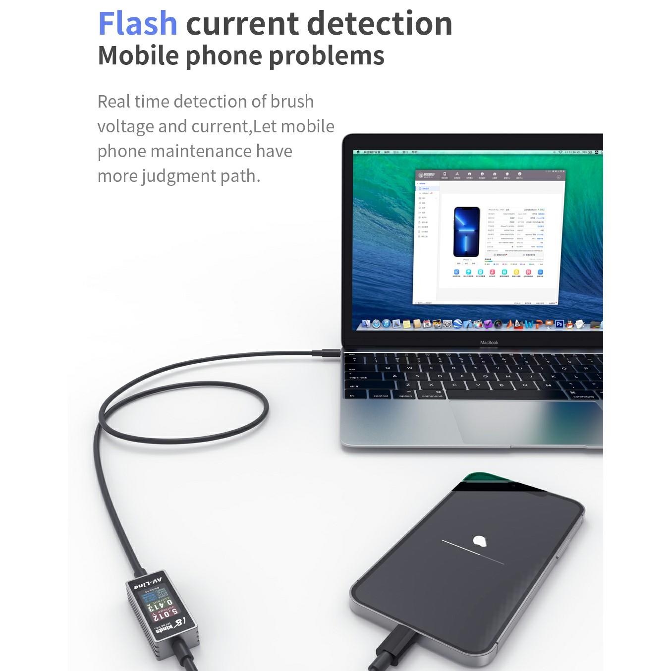 18 Kinds AV-Line Pro 1.2m Intelligent Detection Charging Data Cable, Interface:Type-C to  8 Pin