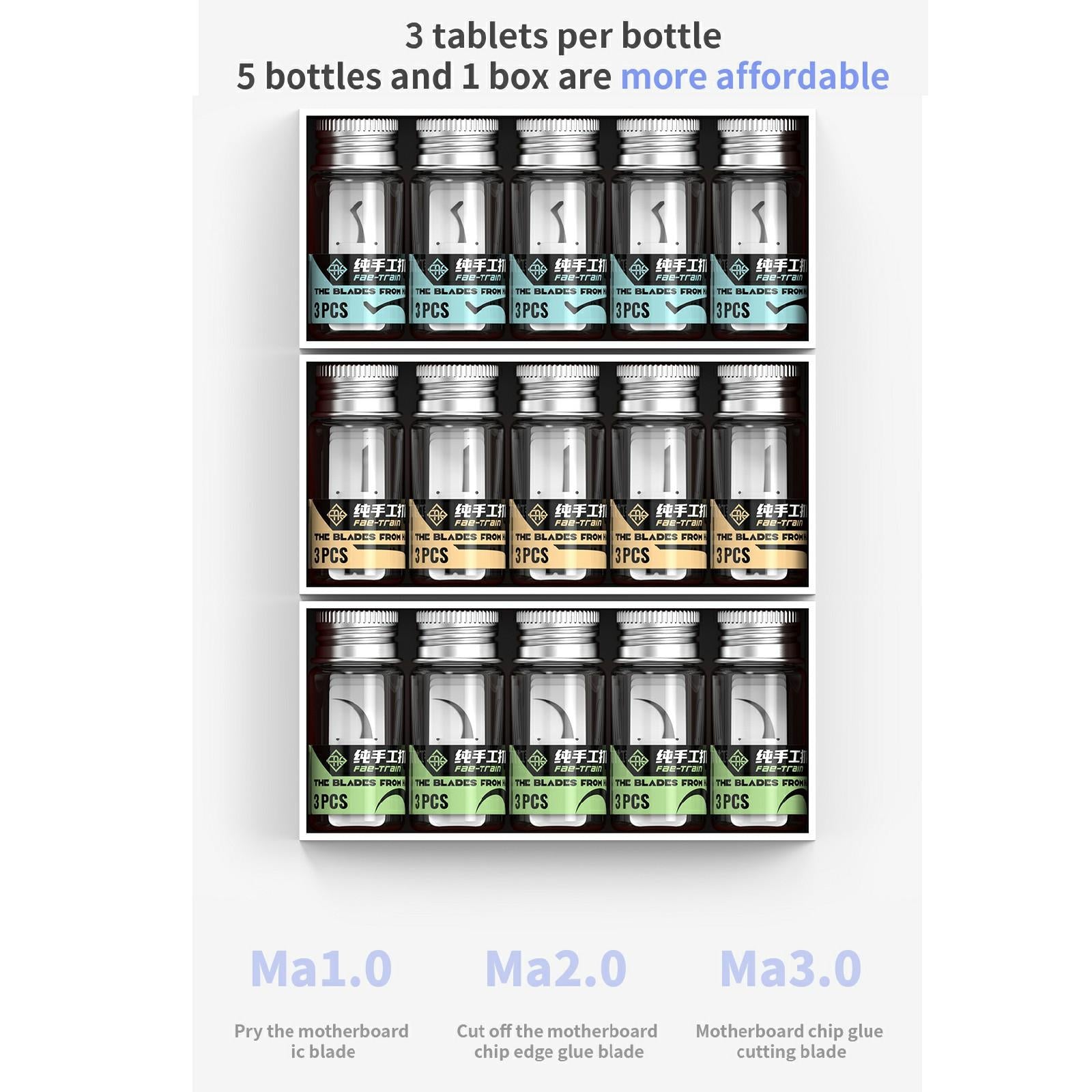 18 Kinds 5 in 1 Handmade Polishing Blade, Model:Ma1.0