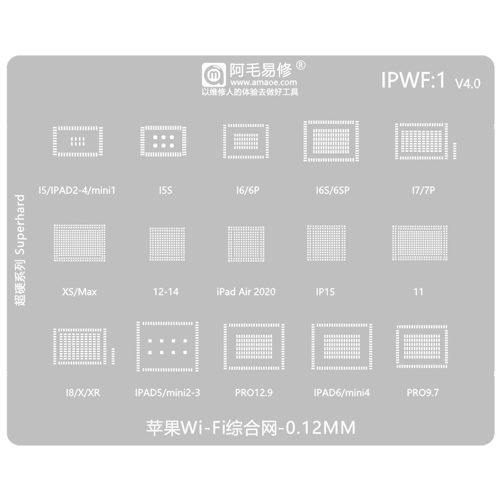 0.12mm Reballing Stencil For WiFi Comprehensive