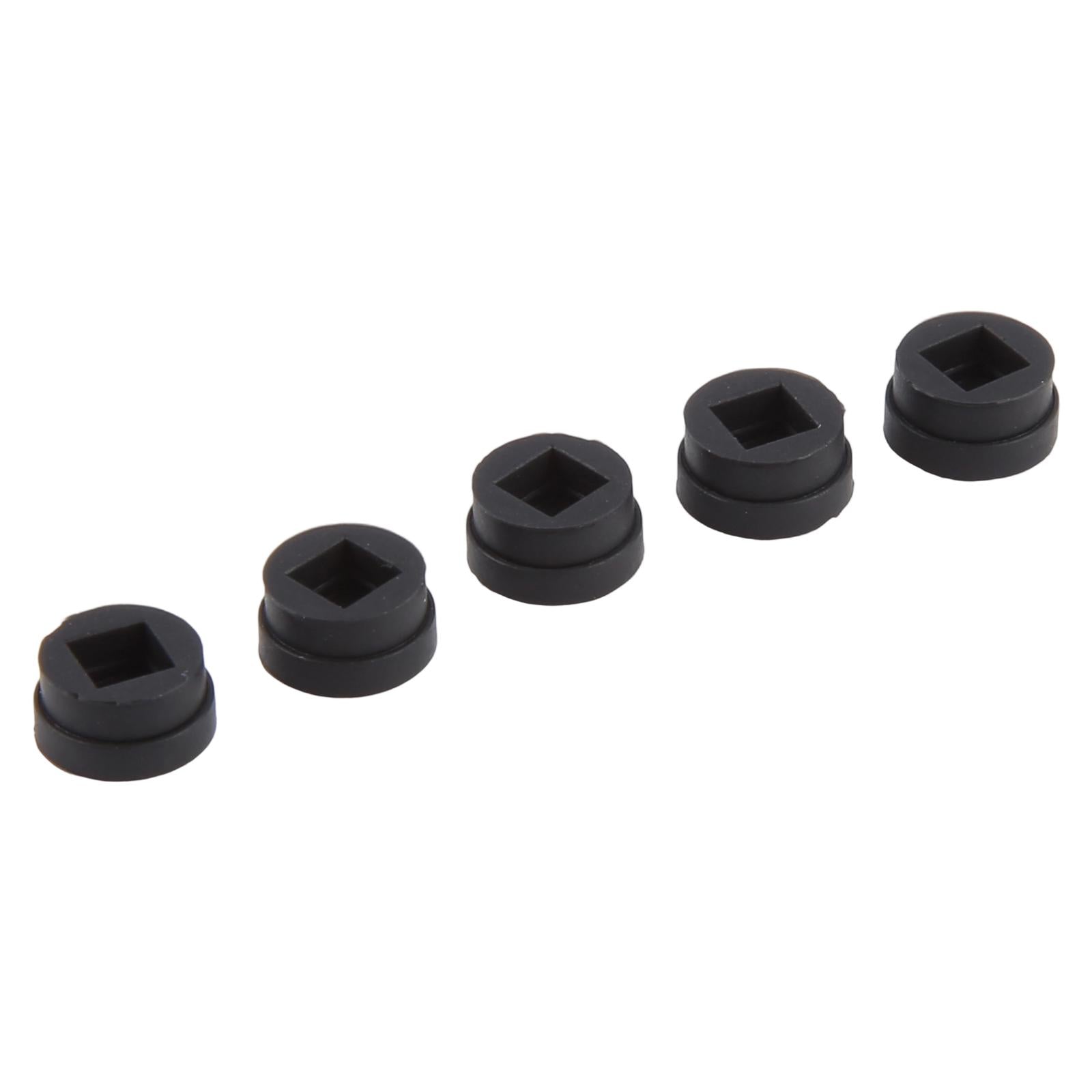For HP 5pcs Mouse Cap, Diameter 0.4 x 0.5cm Black