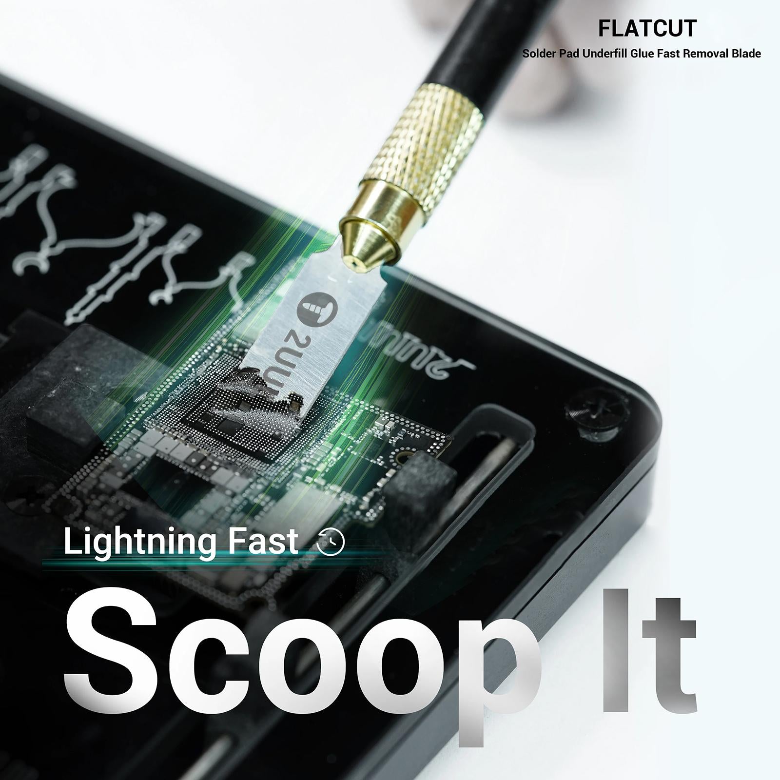 5 in 1 DA28 FlatCut Solder Pad Underfill Glue Fast Removal Blades