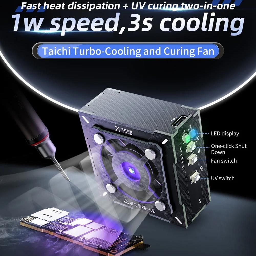 2 in 1 Three-speed Adjustment UV Curing Cooling Fan