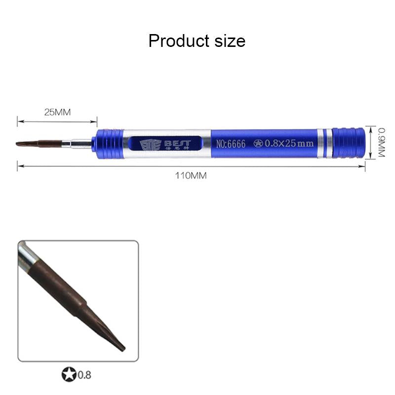 BST-6666 Aluminum Alloy Screwdriver, Model:Pentalobe 0.8