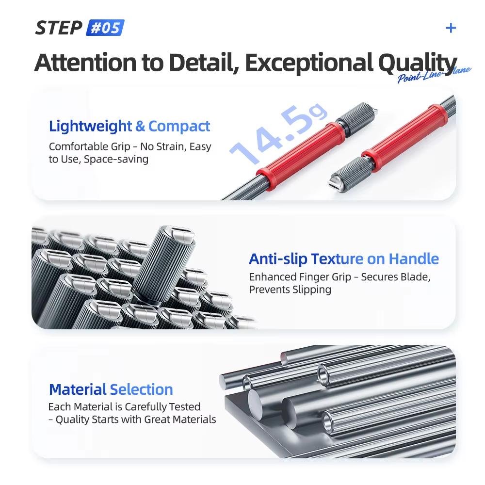 Dot Line Flatness Non-Slip Wear-Resistant Double-Ended Extra Stable Knife Handle