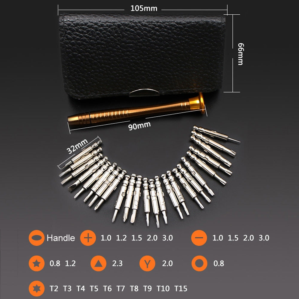 25 in 1 Screwdriver for iPhone 3/4/5/6,Galaxy, Huawei, Xiaomi, Other Smart Phones, Digital Cameras, Lap, Watch, Glasses