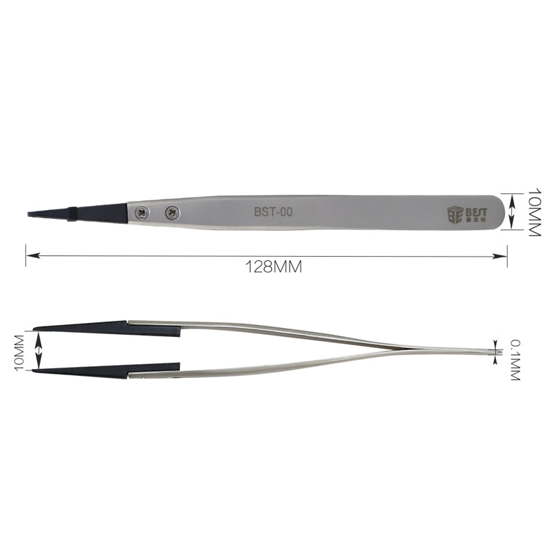 BST-00 Straight Head Tweezers for Mobile Phone / Computer Repair