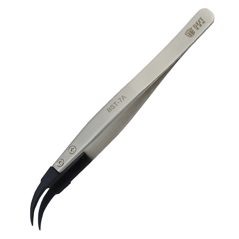 BST-7A  Curved Head Tweezers for Mobile Phone / Computer Repair