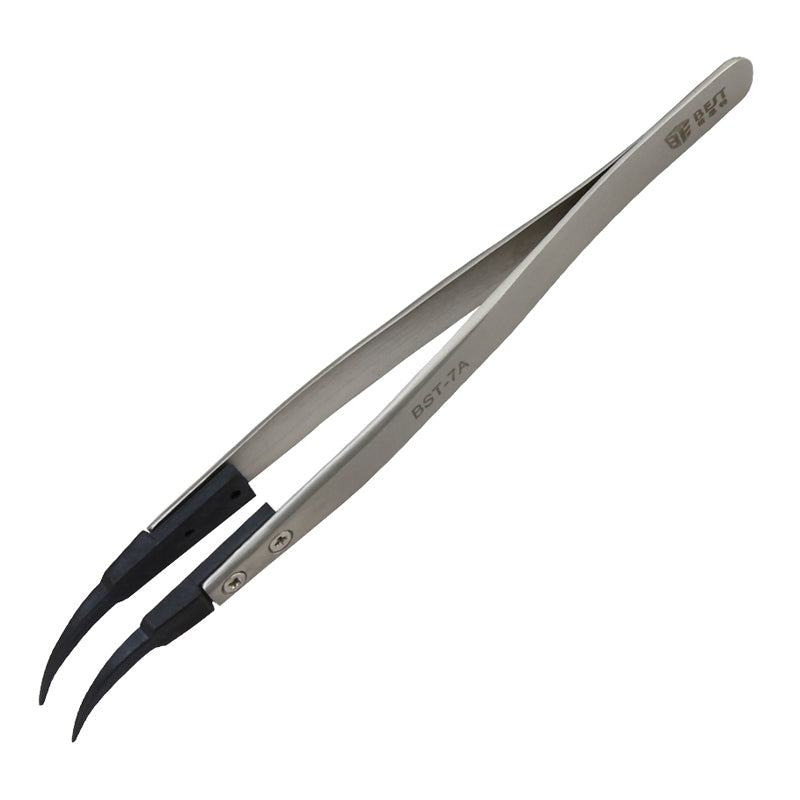 BST-7A  Curved Head Tweezers for Mobile Phone / Computer Repair