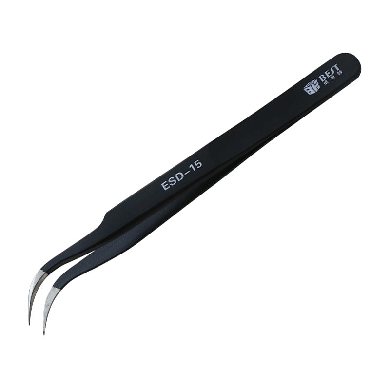 BST-15 Precision Anti-static ESD Stainless Steel Tweezers