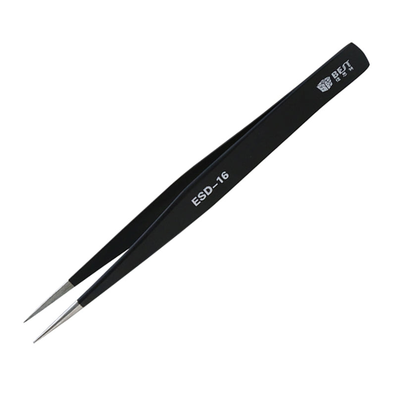 BST-16 Precision Anti-static ESD Stainless Steel Tweezers