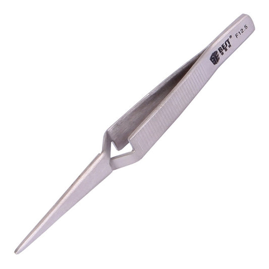 BST-F12.5  Stainless Steel Self Closed Straight Laboratory Tweezers