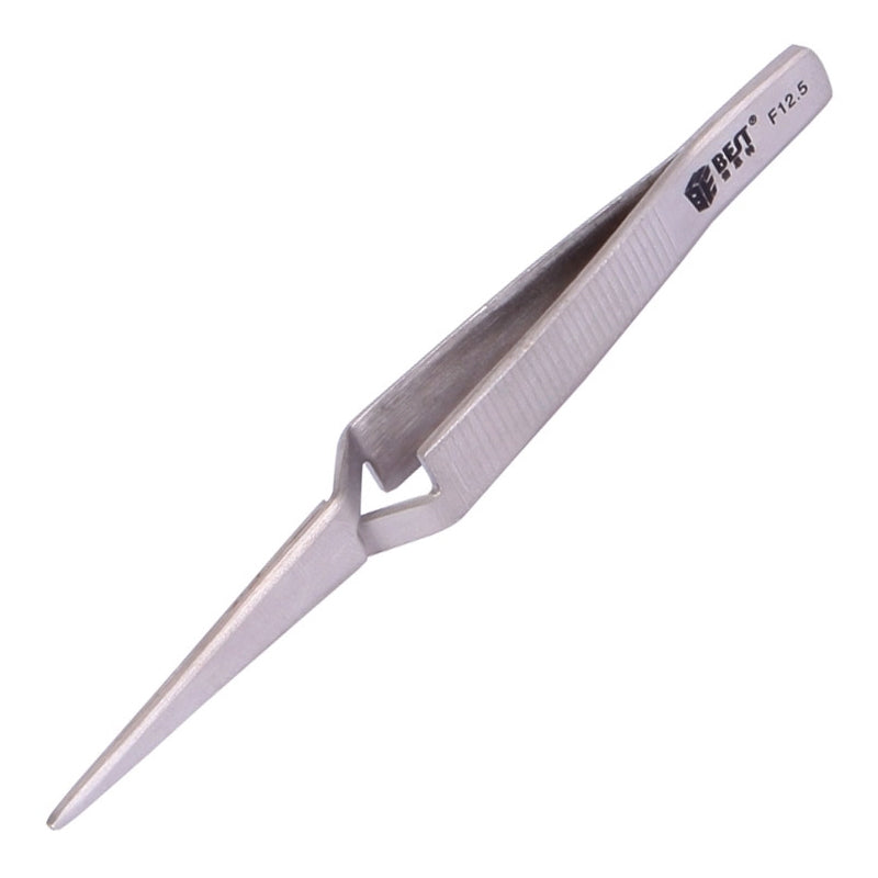 BST-F12.5  Stainless Steel Self Closed Straight Laboratory Tweezers